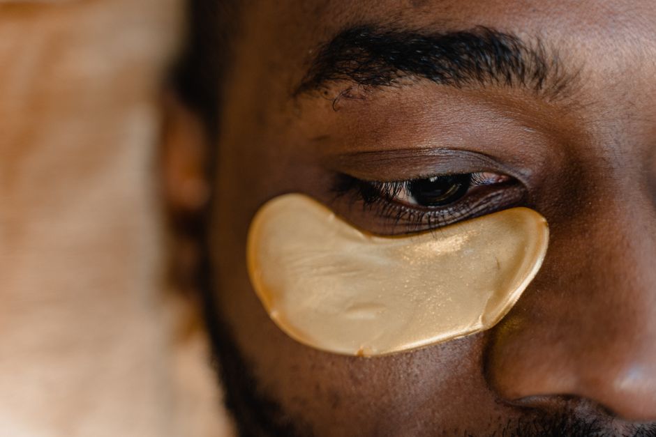 A close-up of brightened under-eye skin